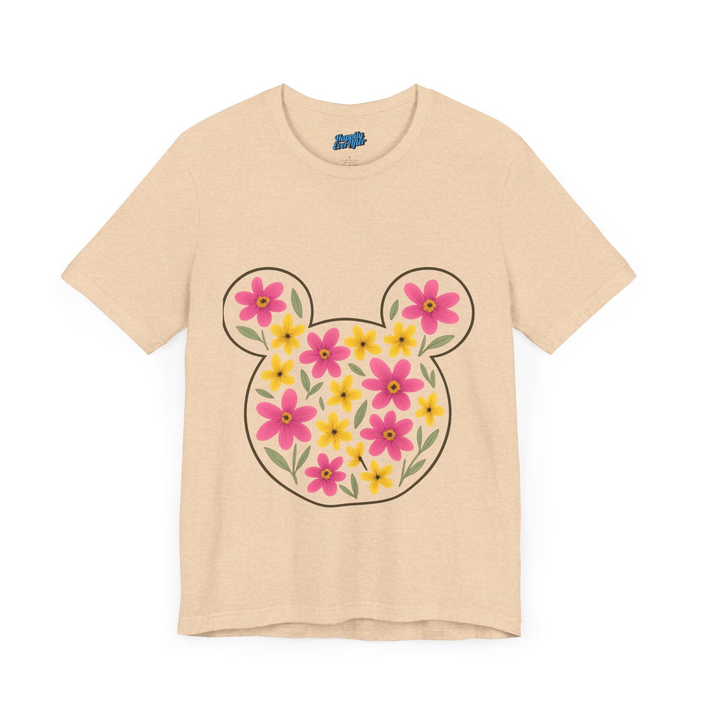 Floral Mickey Mouse Tee, Cute Graphic T-Shirt, Disney Inspired