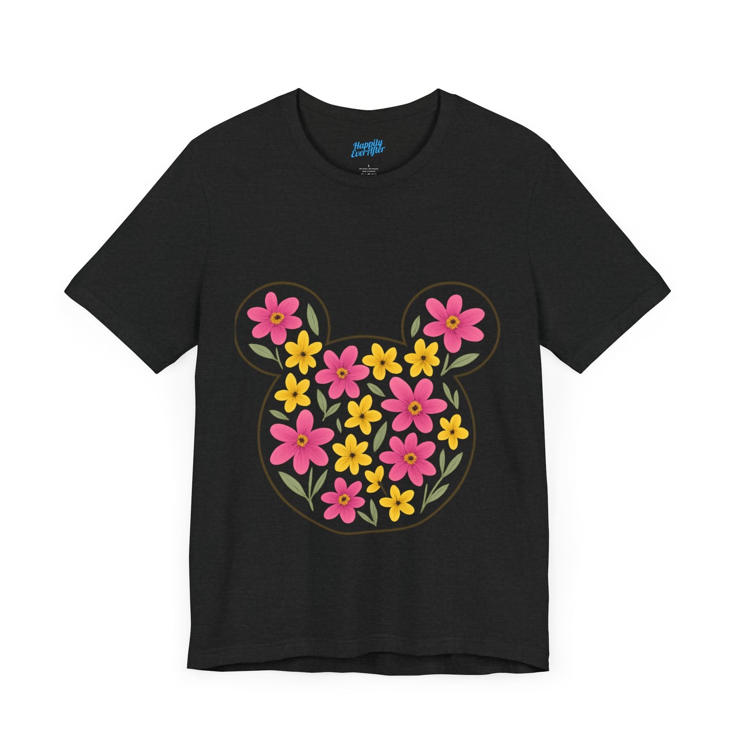 Floral Mickey Mouse Tee, Cute Graphic T-Shirt, Disney Inspired