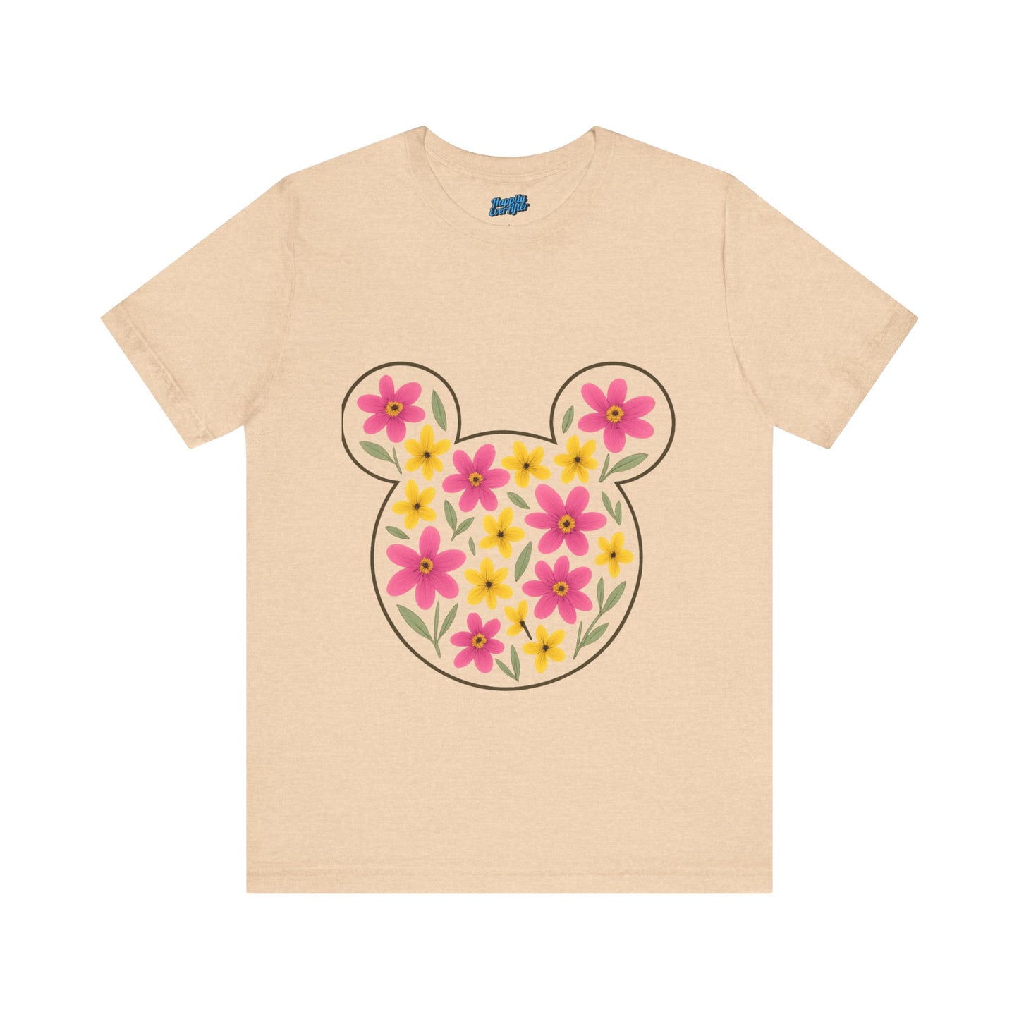 Floral Mickey Mouse Tee, Cute Graphic T-Shirt, Disney Inspired