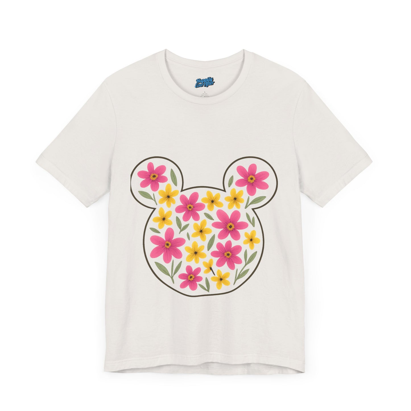 Floral Mickey Mouse Tee, Cute Graphic T-Shirt, Disney Inspired