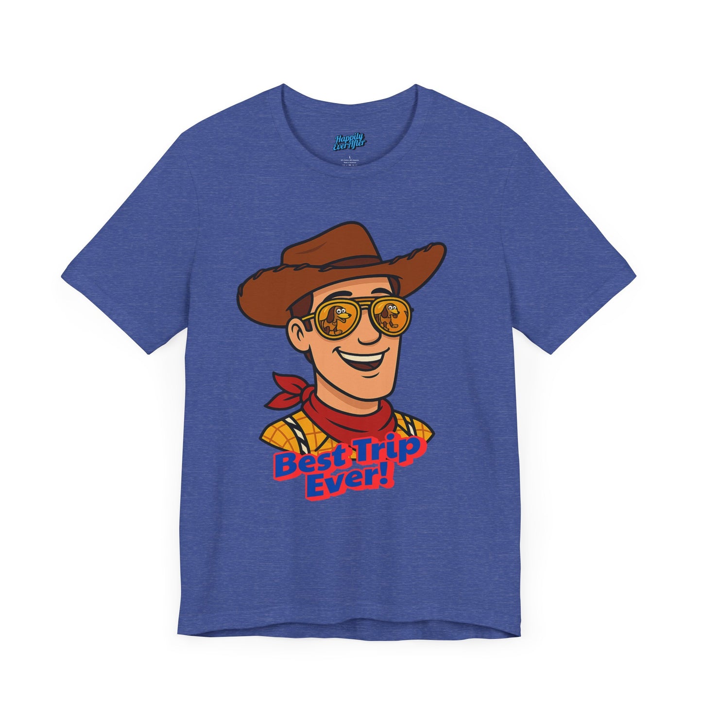 Bella + Canvas Disney T-Shirt Woody Sunglasses Best Trip Ever Collection Disney Tee