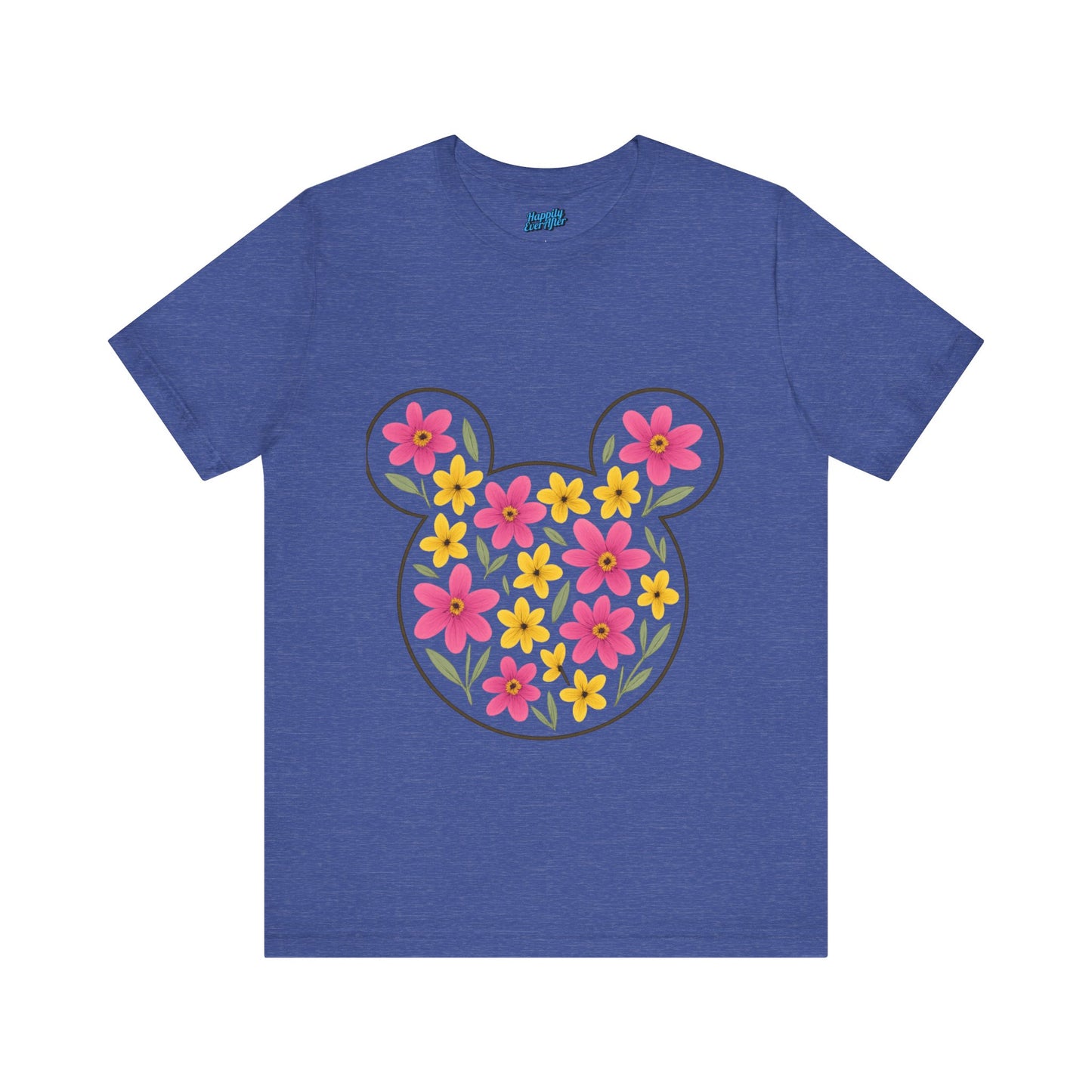 Floral Mickey Mouse Tee, Cute Graphic T-Shirt, Disney Inspired
