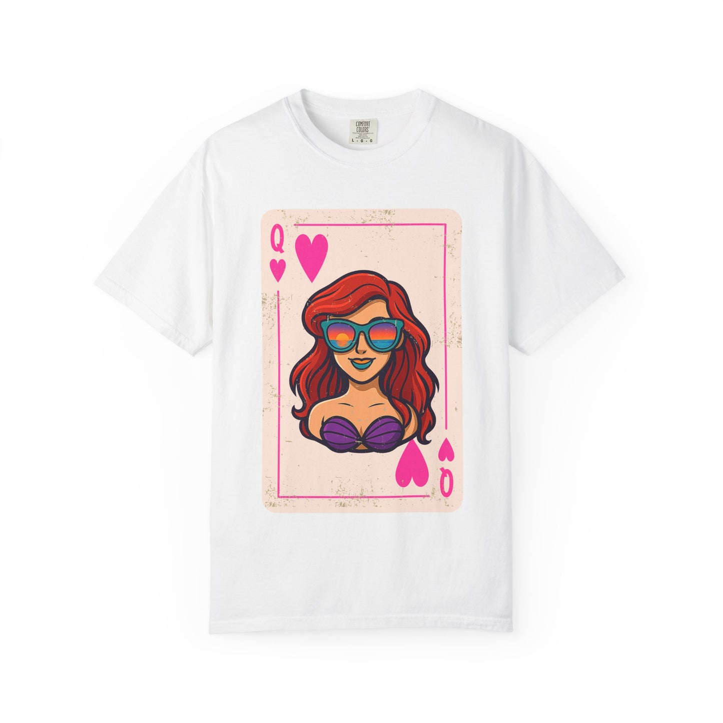 Ariel Queen of Hearts Vintage Playing Card Disney Tee