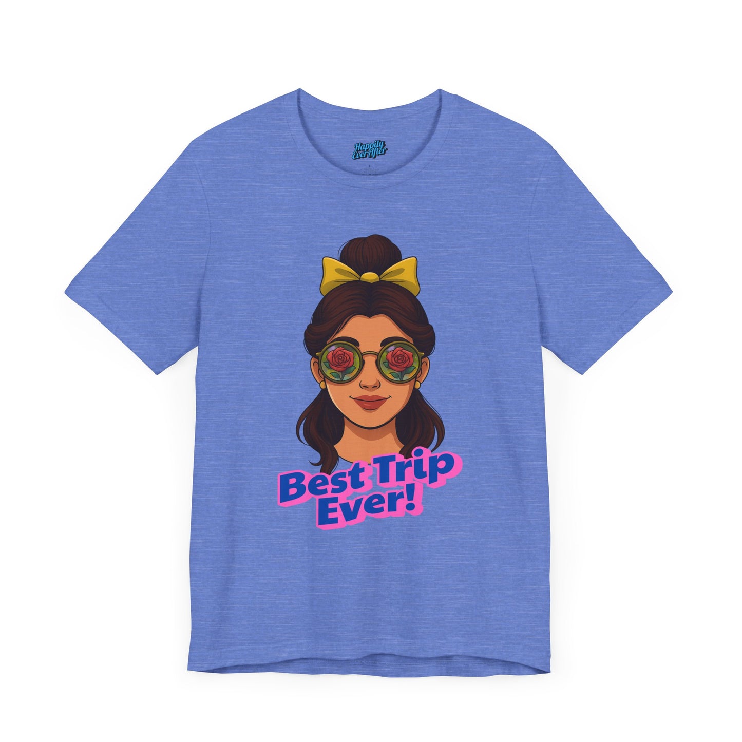 Bella + Canvas Disney T-Shirt Belle Sunglasses Best Trip Ever Collection Disney Tee
