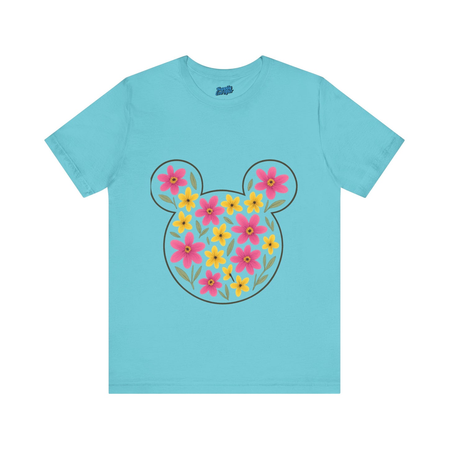 Floral Mickey Mouse Tee, Cute Graphic T-Shirt, Disney Inspired