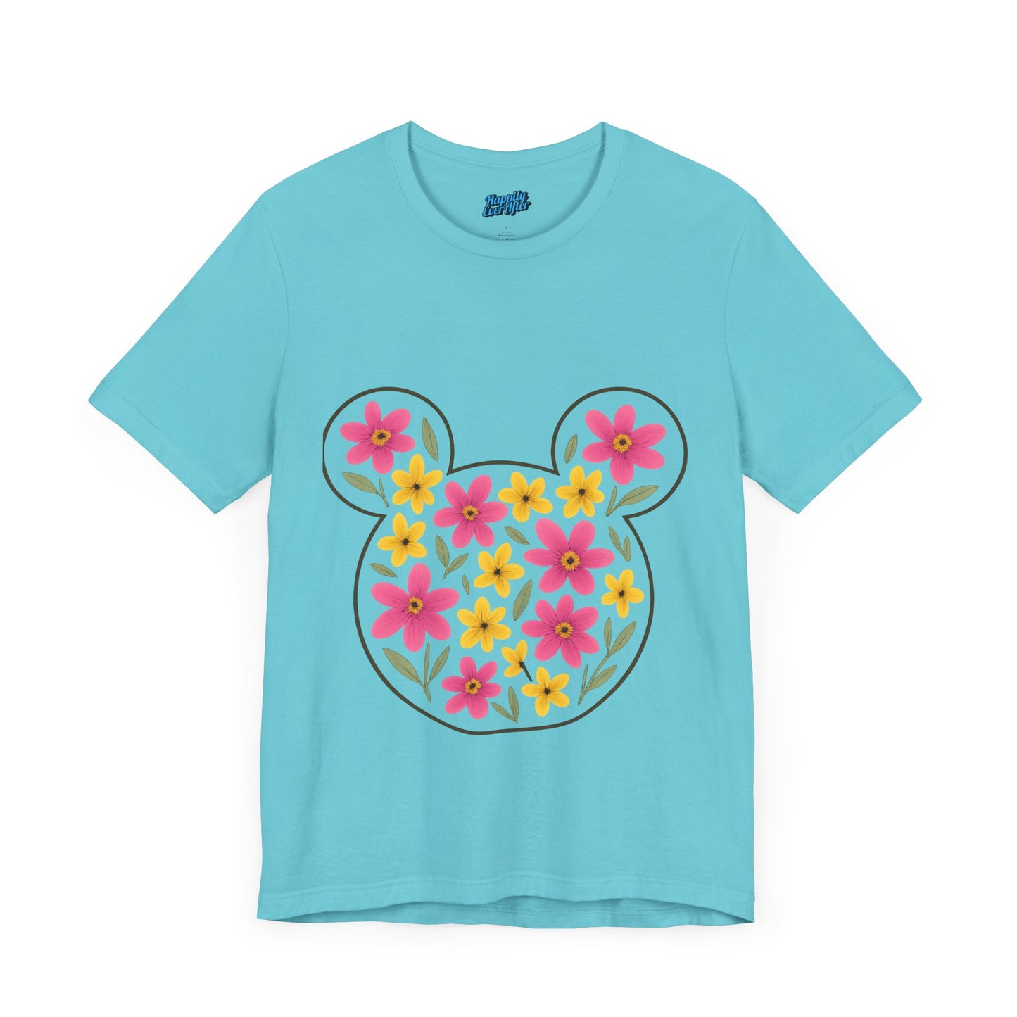 Floral Mickey Mouse Tee, Cute Graphic T-Shirt, Disney Inspired