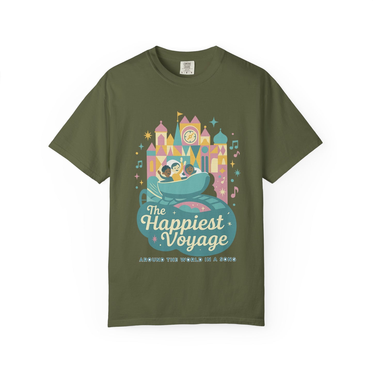 The Happiest Voyage T-shirt, Unisex Garment-Dyed Tee, Disney Inspired Apparel