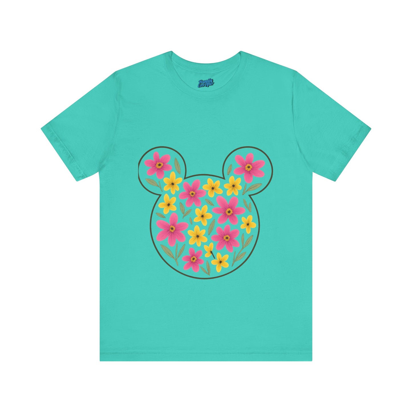 Floral Mickey Mouse Tee, Cute Graphic T-Shirt, Disney Inspired