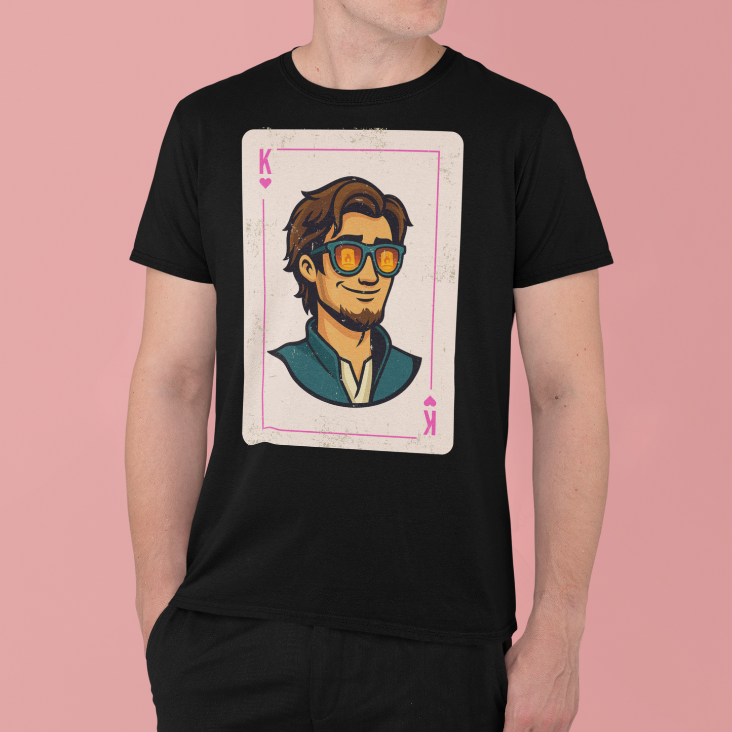 Finn King of Hearts Playing Card Vintage Style Disney Tee