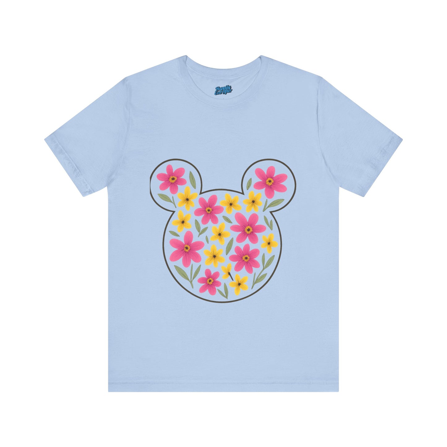 Floral Mickey Mouse Tee, Cute Graphic T-Shirt, Disney Inspired