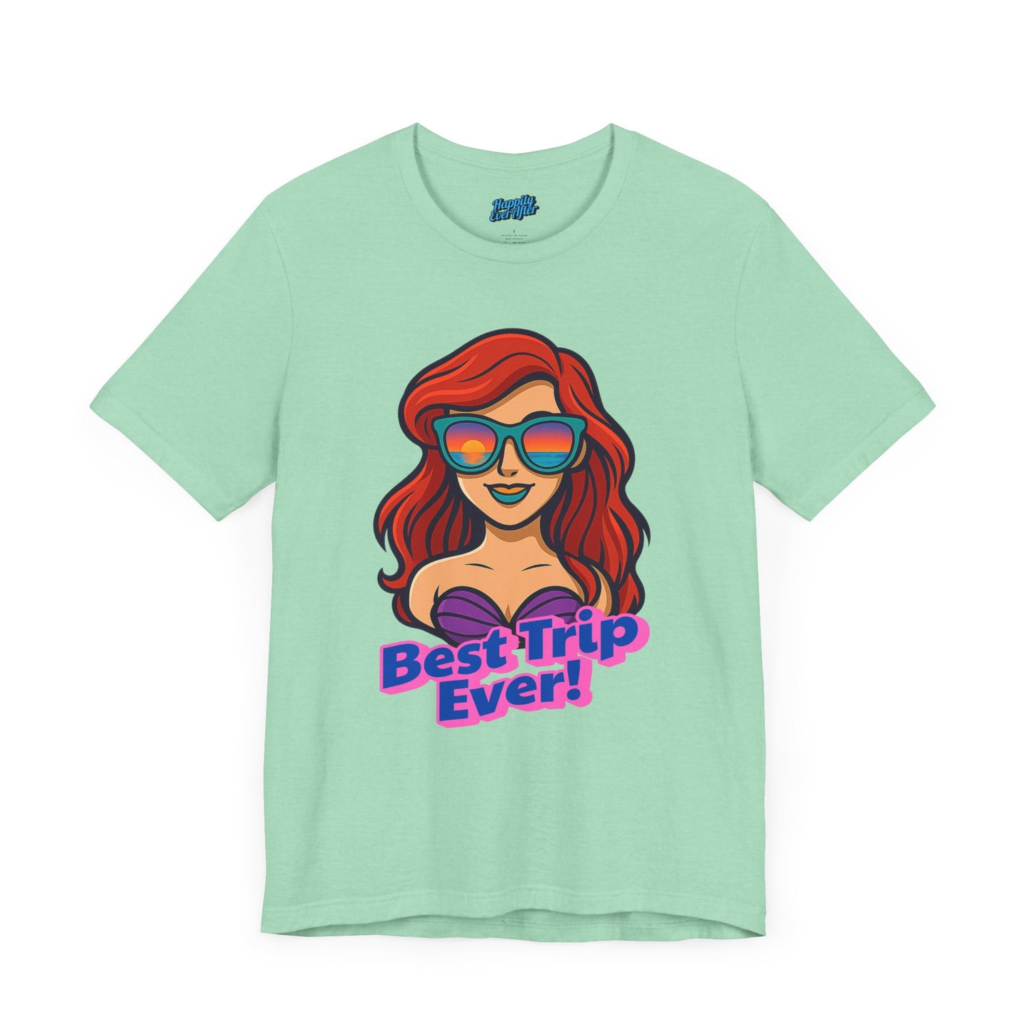 Bella + Canvas Disney T-Shirt Ariel Sunglasses Best Trip Ever Collection Disney Tee