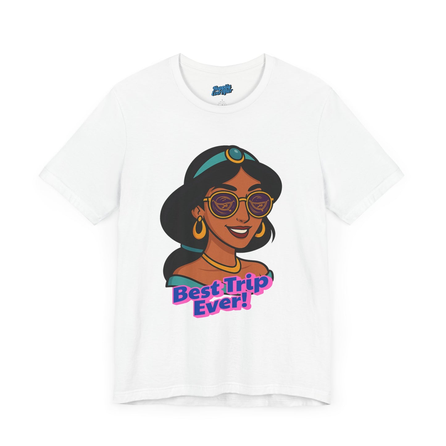 Bella + Canvas Disney T-Shirt Jasmine Sunglasses Best Trip Ever Collection Disney Tee