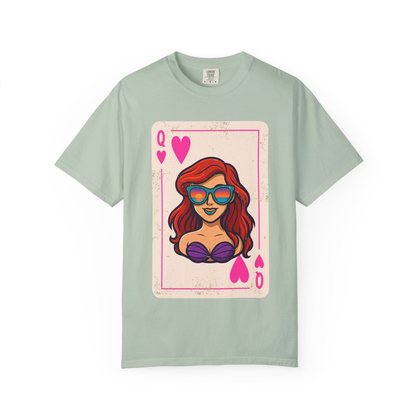 Ariel Queen of Hearts Vintage Playing Card Disney Tee
