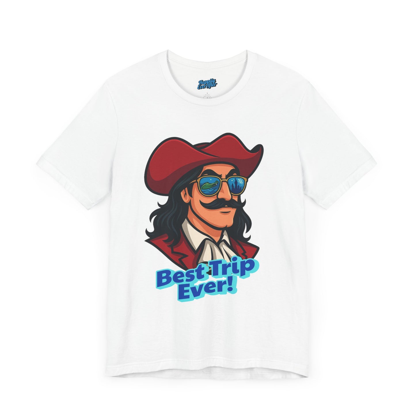 Bella + Canvas Disney T-Shirt Captain Hook Sunglasses Best Trip Ever Collection Disney Tee