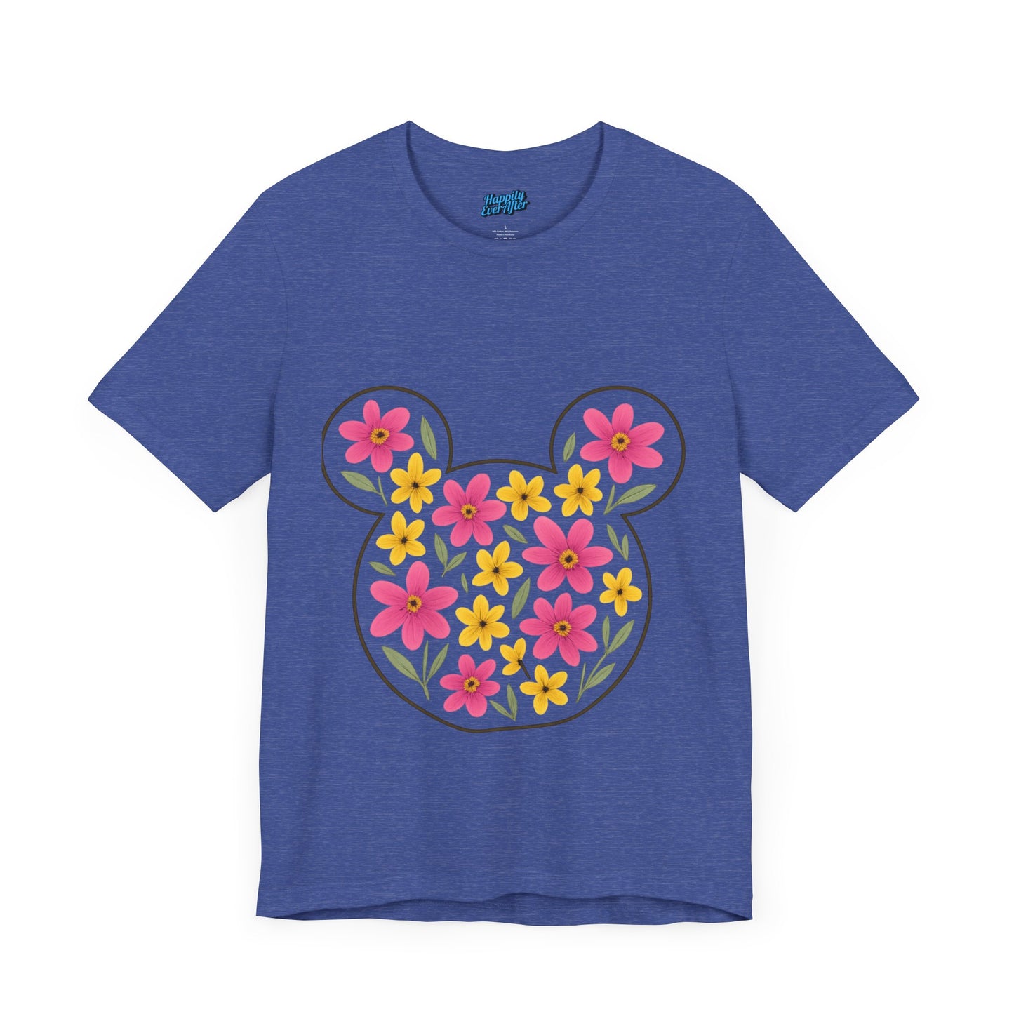 Floral Mickey Mouse Tee, Cute Graphic T-Shirt, Disney Inspired