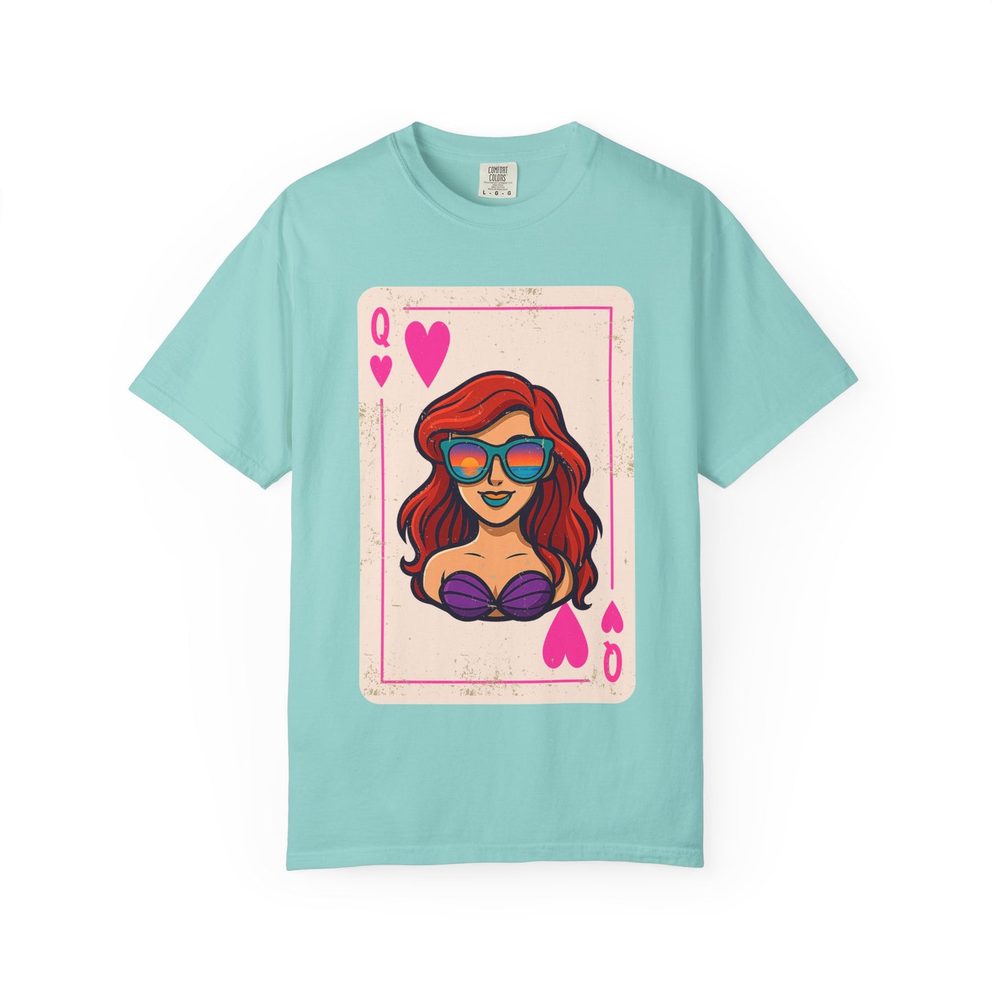 Ariel Queen of Hearts Vintage Playing Card Disney Tee