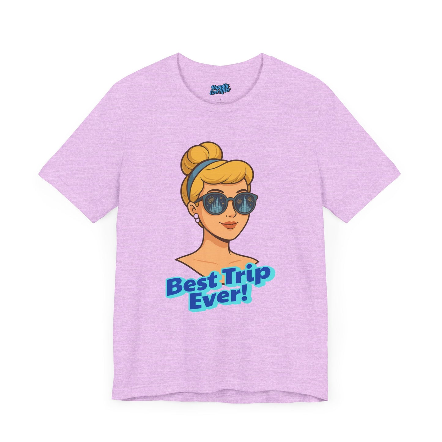 Bella + Canvas Disney T-Shirt Cinderella Sunglasses Best Trip Ever Collection Disney Tee
