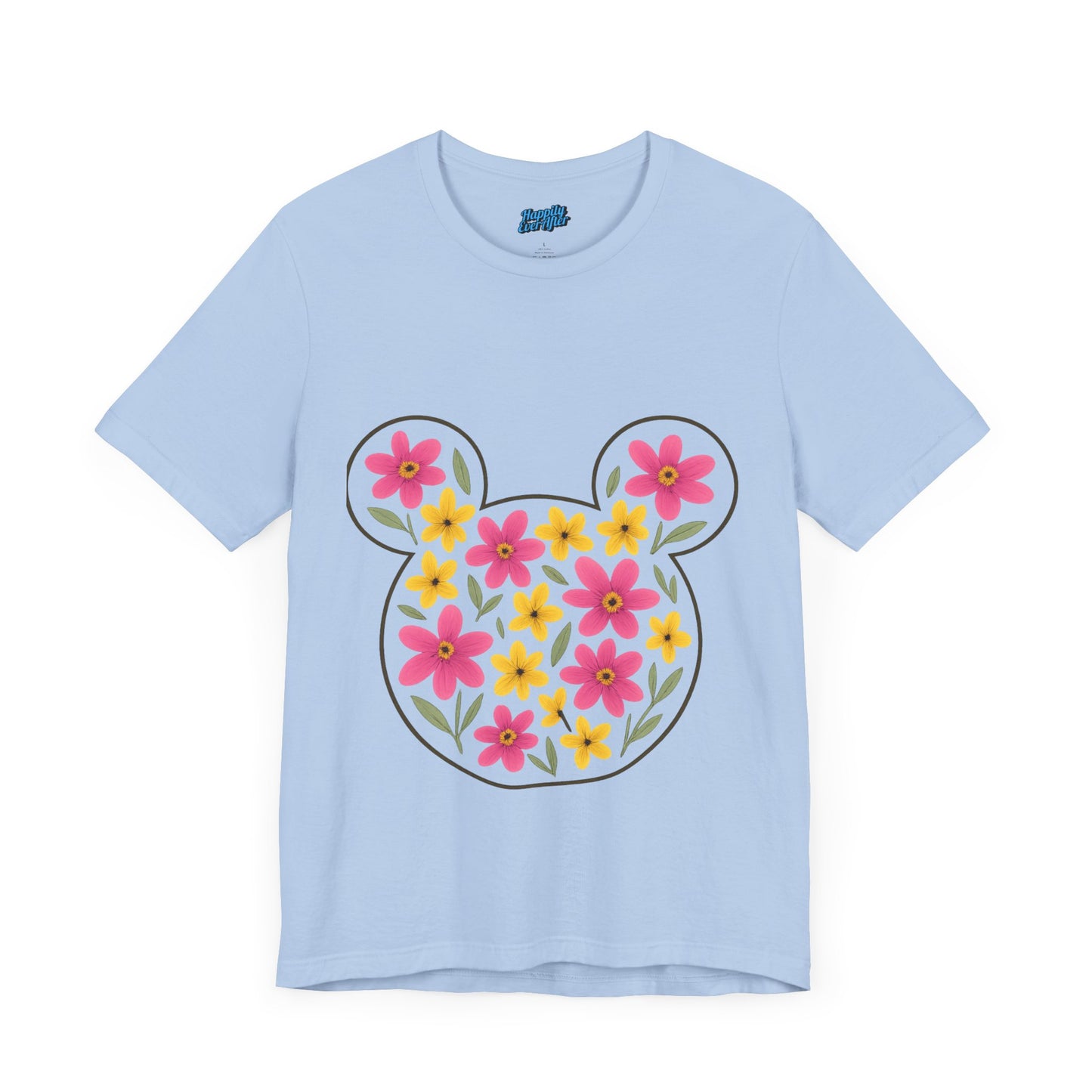 Floral Mickey Mouse Tee, Cute Graphic T-Shirt, Disney Inspired
