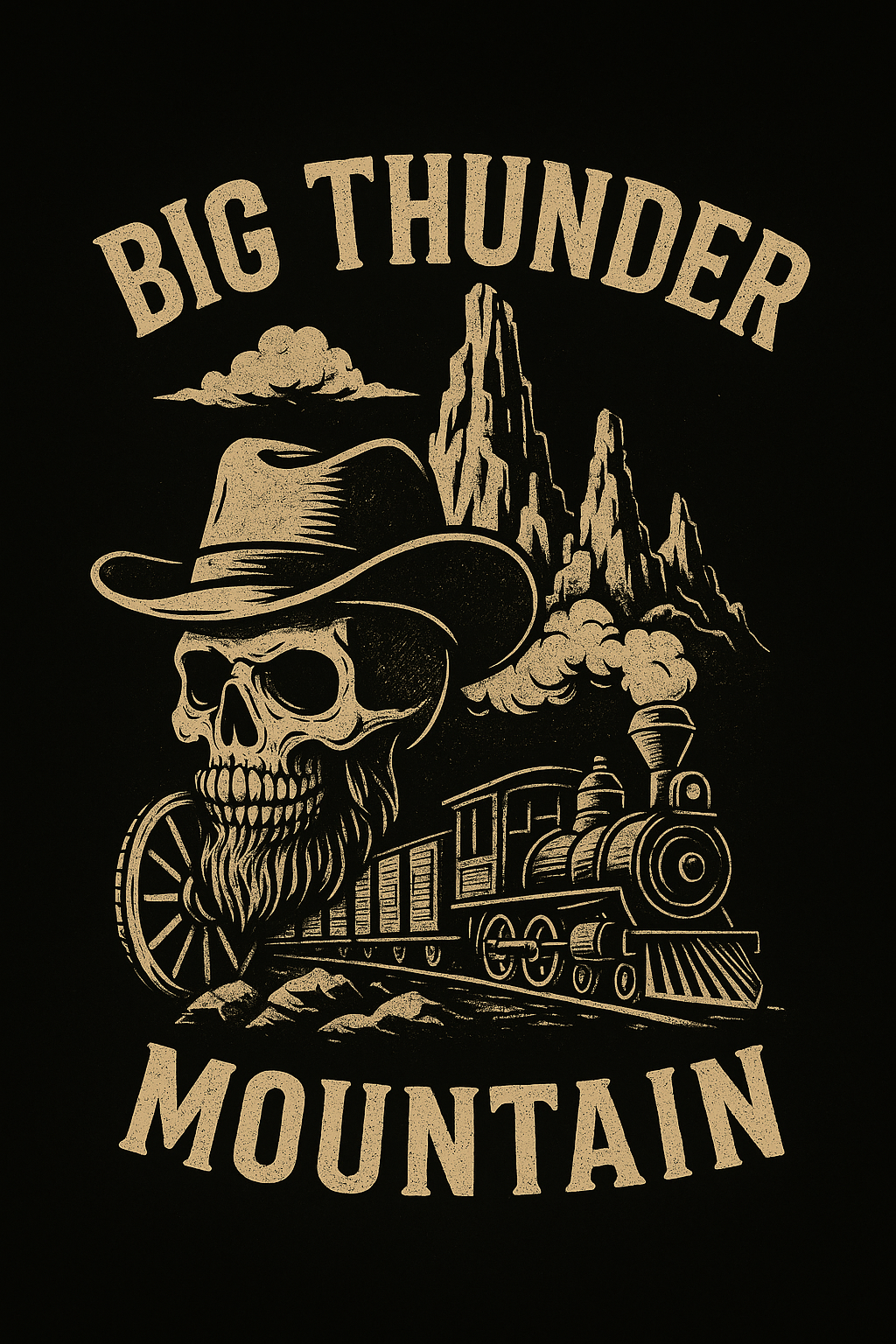 big thunder mountain dad bod disney world ride skull and train