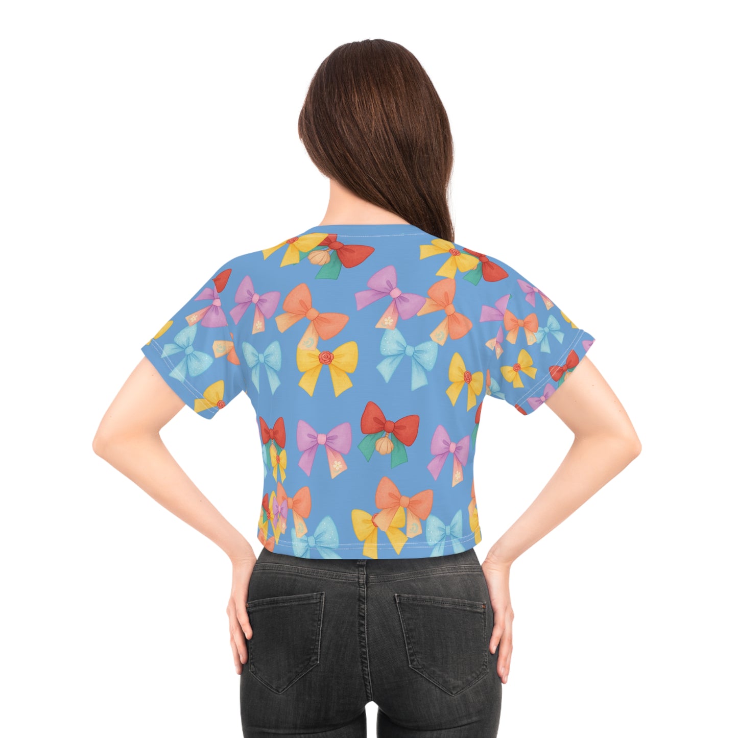 Colorful Bow Crop Tee