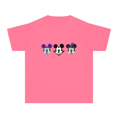 Disney Halloween Tee with Triple the Mickey Mouse Characters- Frankenstein Dracula and Witch
