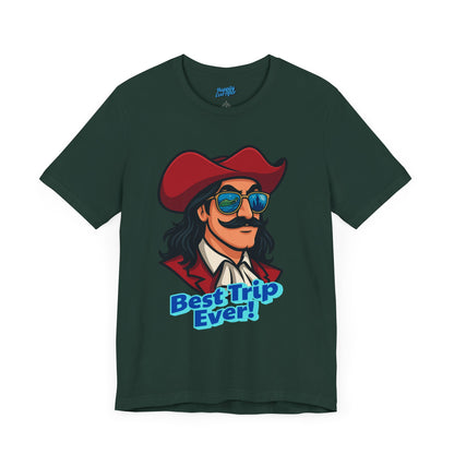 Bella + Canvas Disney T-Shirt Captain Hook Sunglasses Best Trip Ever Collection Disney Tee