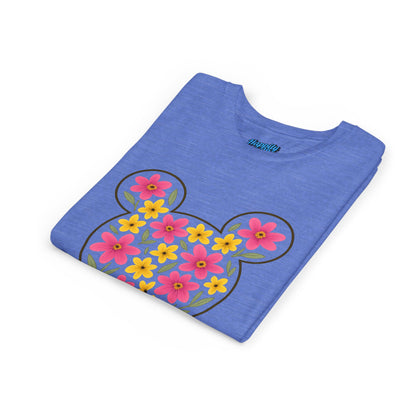 Floral Mickey Youth Tee | Cute Kids T-Shirt - Disney Inspired