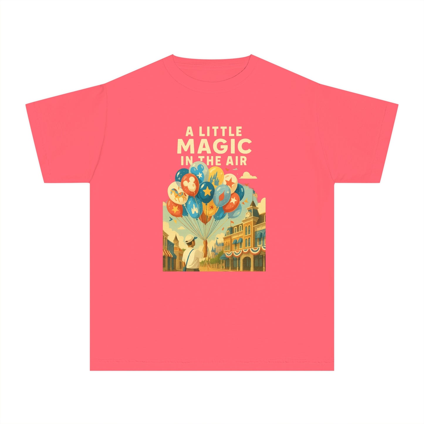 Youth Midweight Tee with Magical Balloon Design - Disney Inspired