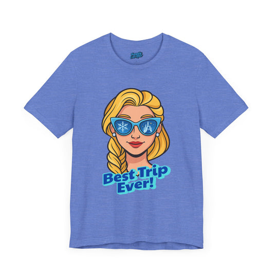 Bella + Canvas Disney T-Shirt Elsa Sunglasses Best Trip Ever Collection Disney Tee