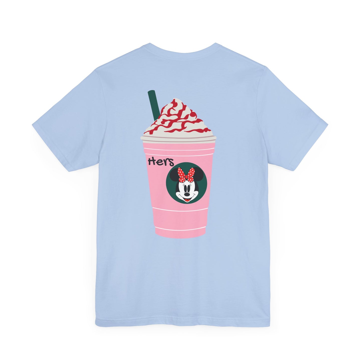 Couples Matching Tee: Hers Pink Starbucks Minnie Mouse Edition