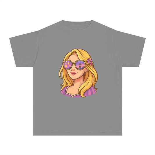 Youth Midweight Tee with Cute Sunglasses Design - Disney Inspired