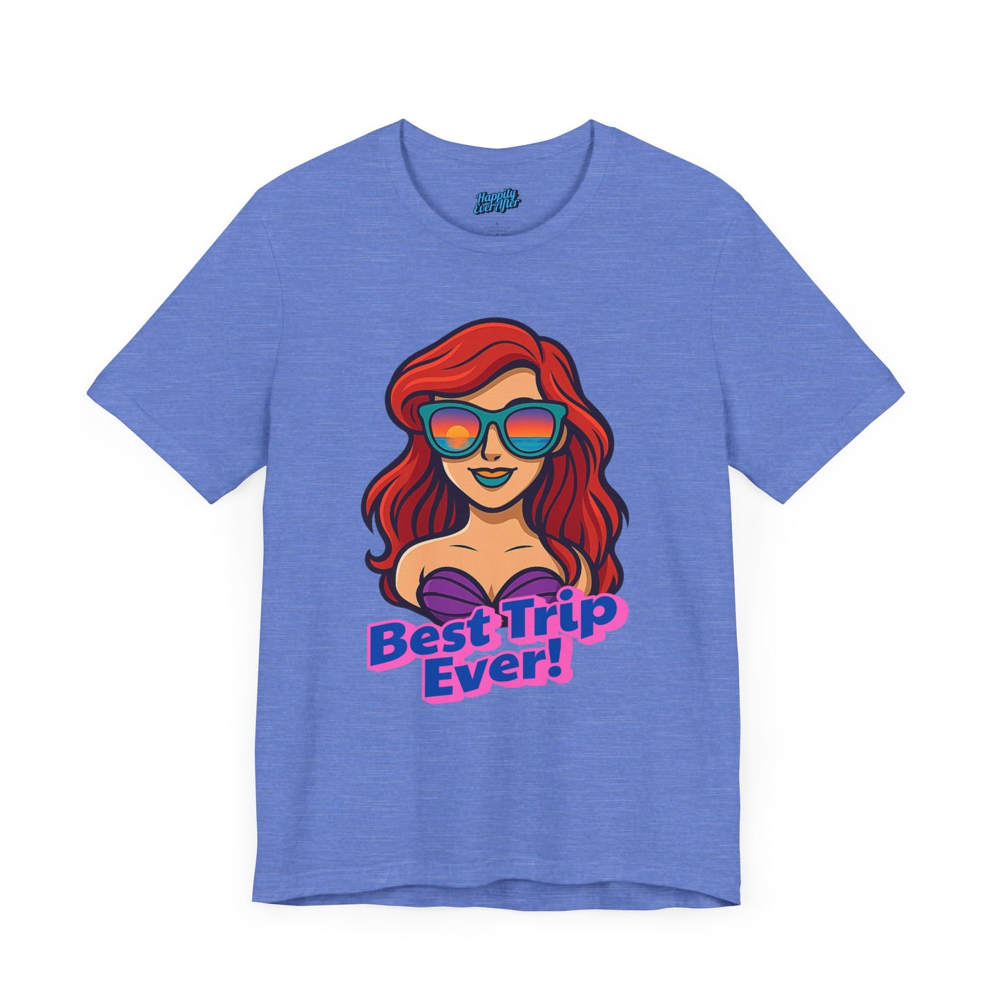 Bella + Canvas Disney T-Shirt Ariel Sunglasses Best Trip Ever Collection Disney Tee