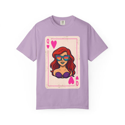 Ariel Queen of Hearts Vintage Playing Card Disney Tee