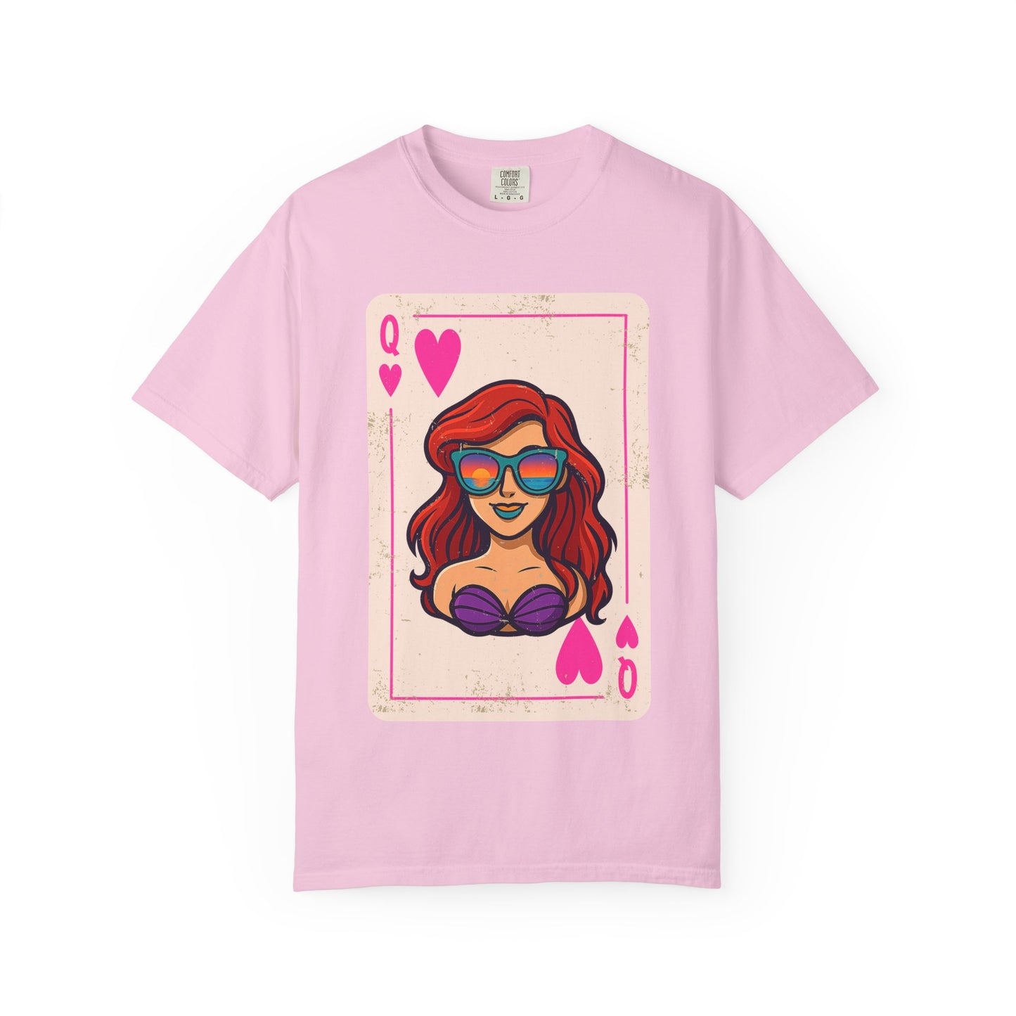 Ariel Queen of Hearts Vintage Playing Card Disney Tee