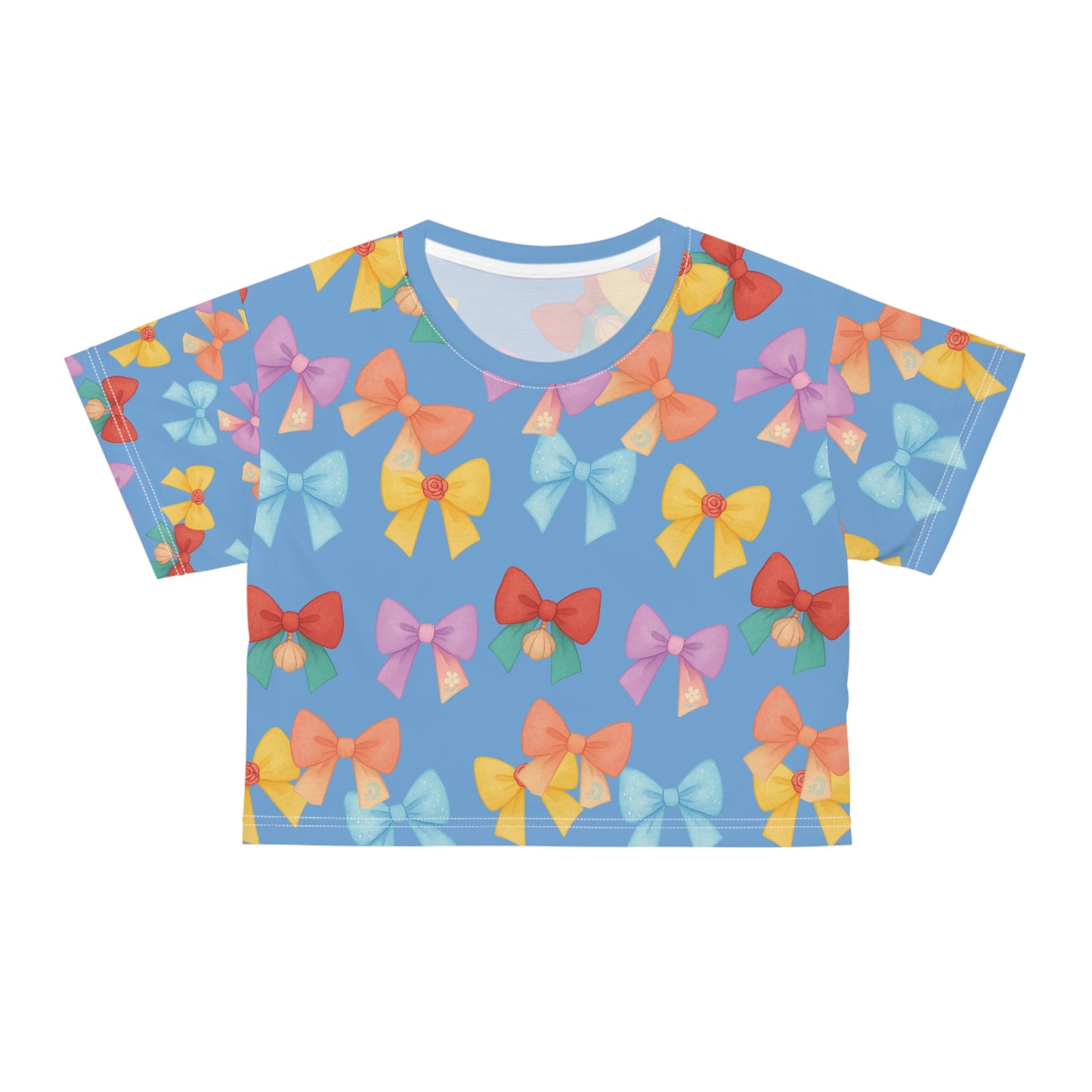 Colorful Bow Crop Tee