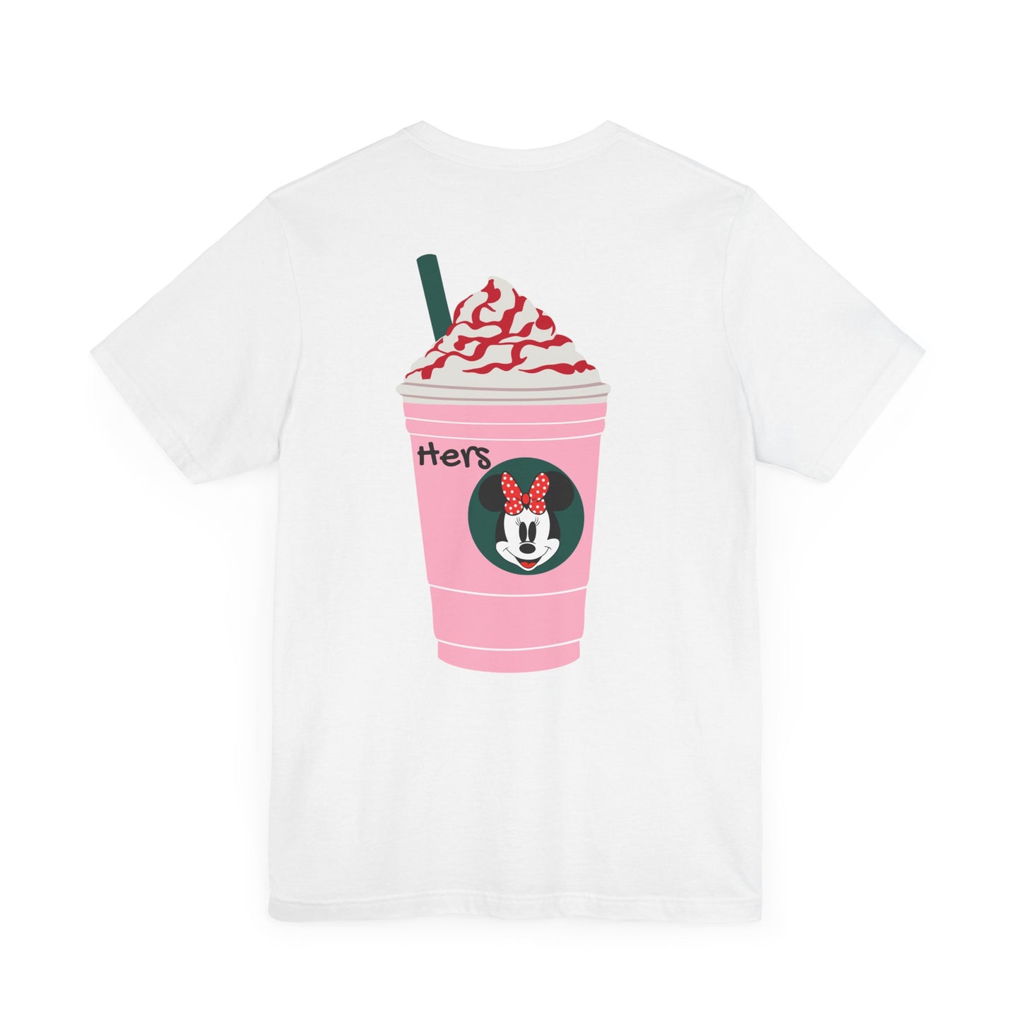 Couples Matching Tee: Hers Pink Starbucks Minnie Mouse Edition