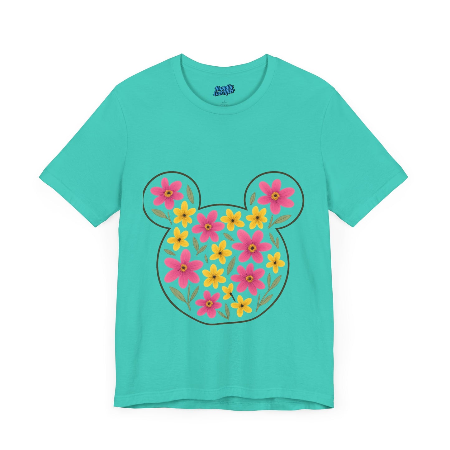 Floral Mickey Mouse Tee, Cute Graphic T-Shirt, Disney Inspired