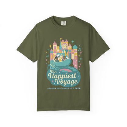 The Happiest Voyage T-shirt, Unisex Garment-Dyed Tee, Disney Inspired Apparel