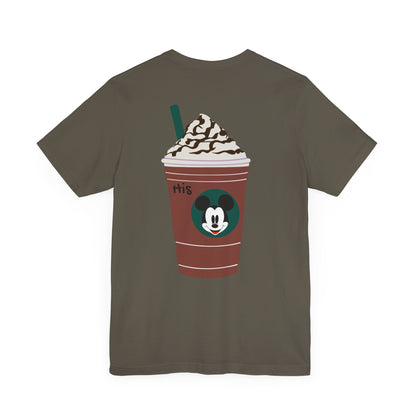 Couples Matching Tee: His Starbucks Mickey Mouse Edition