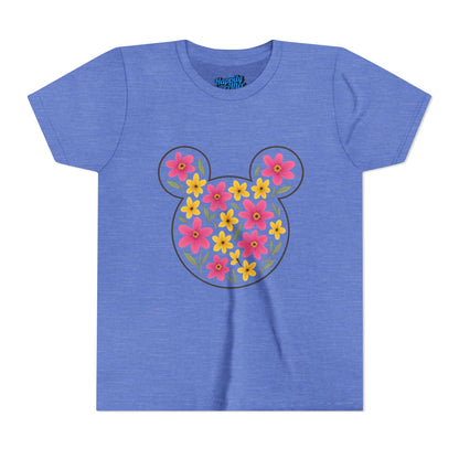 Floral Mickey Youth Tee | Cute Kids T-Shirt - Disney Inspired