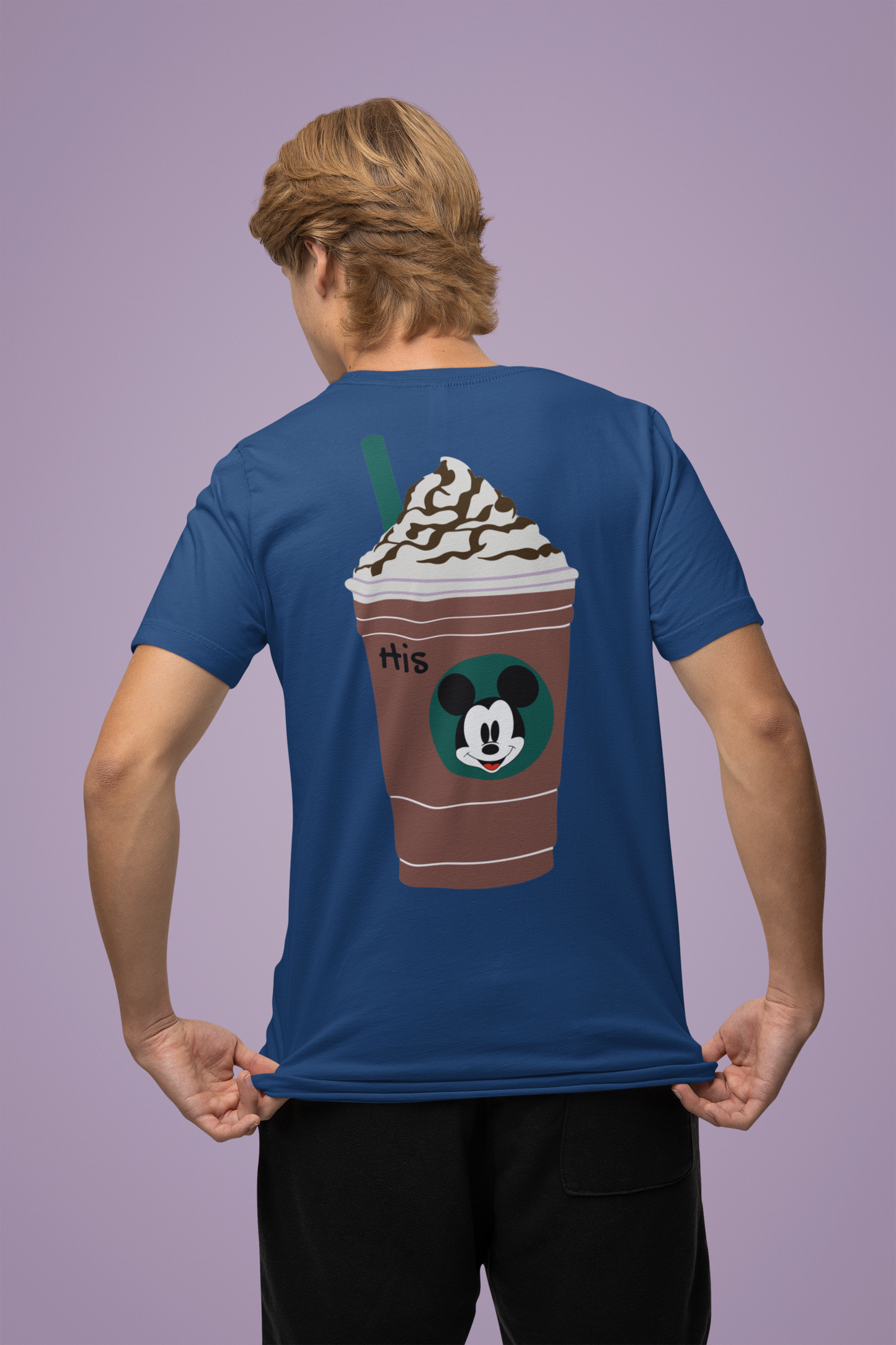 Couples Matching Tee: His Starbucks Mickey Mouse Edition
