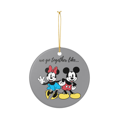 Mickey and Minnie Ceramic Ornament