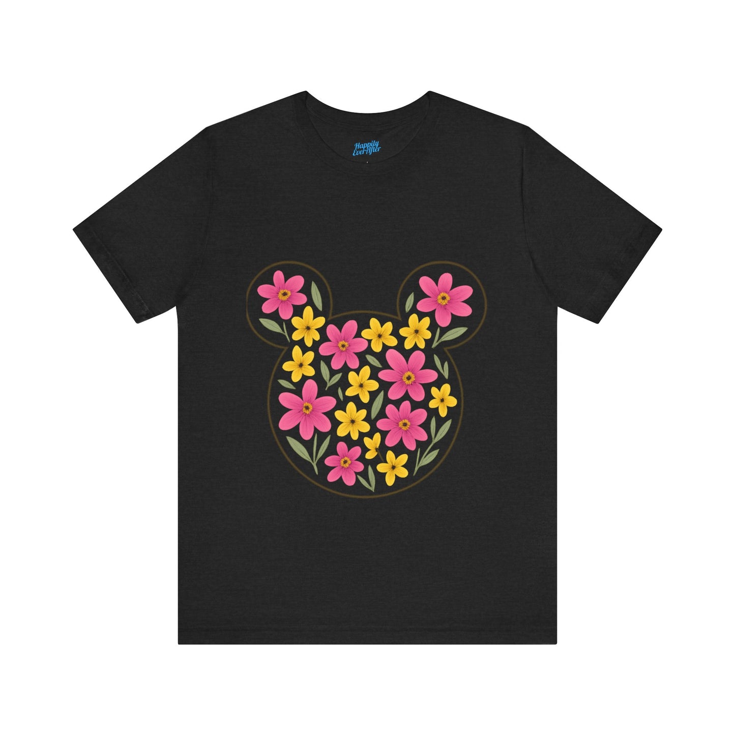 Floral Mickey Mouse Tee, Cute Graphic T-Shirt, Disney Inspired