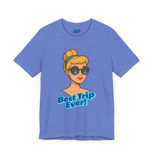 Bella + Canvas Disney T-Shirt Cinderella Sunglasses Best Trip Ever Collection Disney Tee