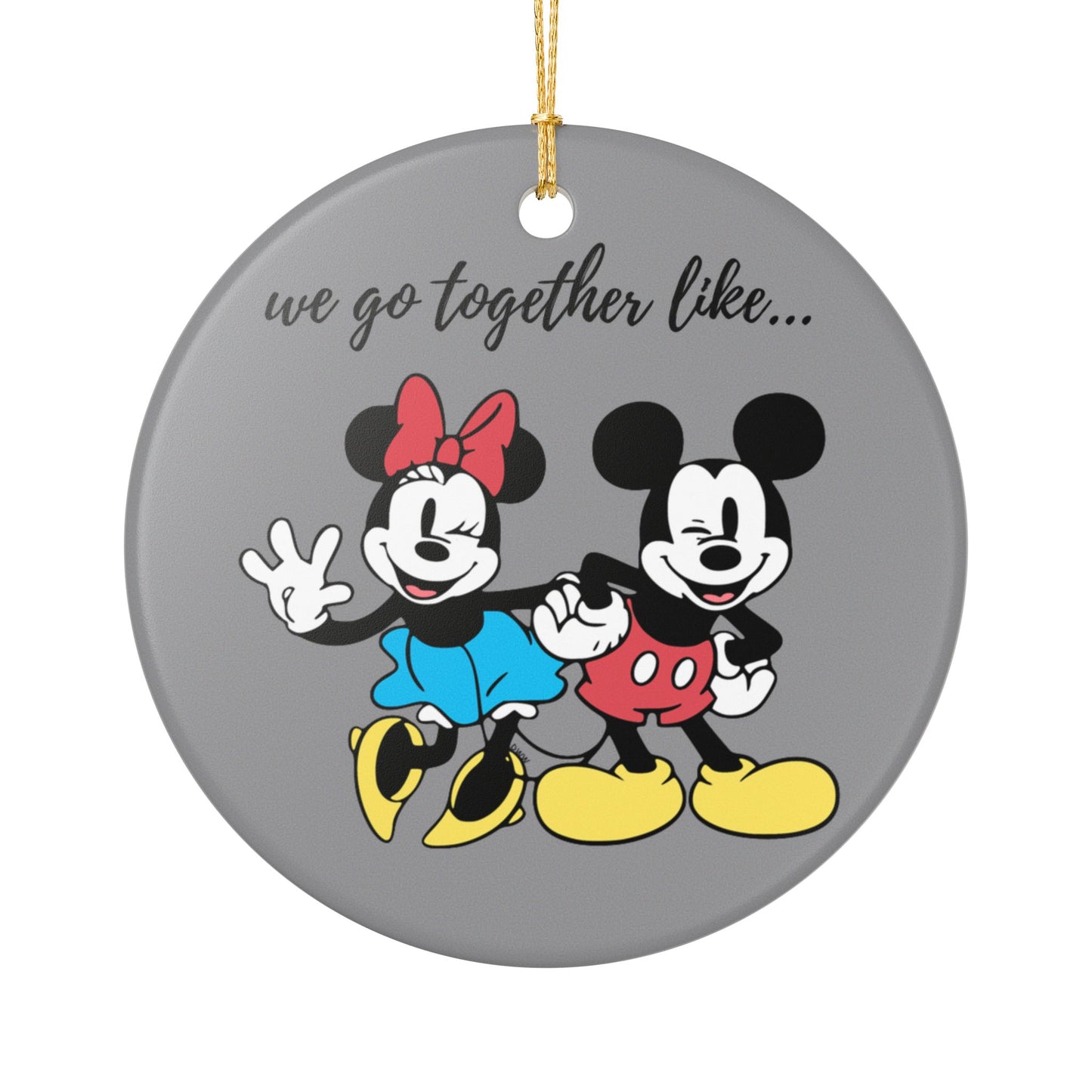 Mickey and Minnie Ceramic Ornament