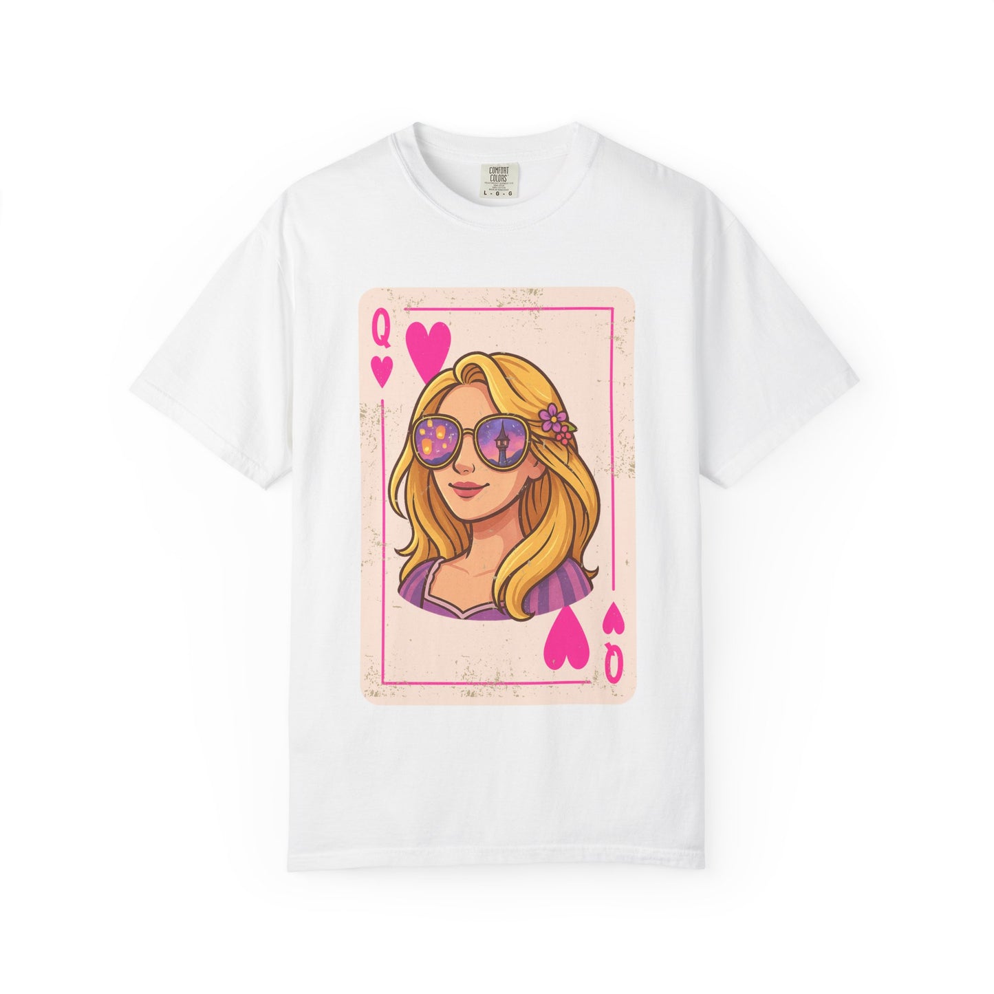 Rapunzel Queen of Hearts Vintage Playing Card Disney Tee