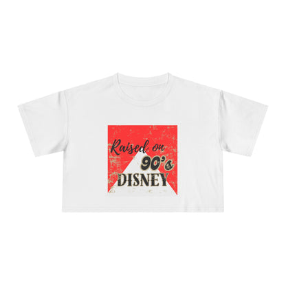 Raised On 90's Disney Women’s Crop Tee - Cute Summer Top