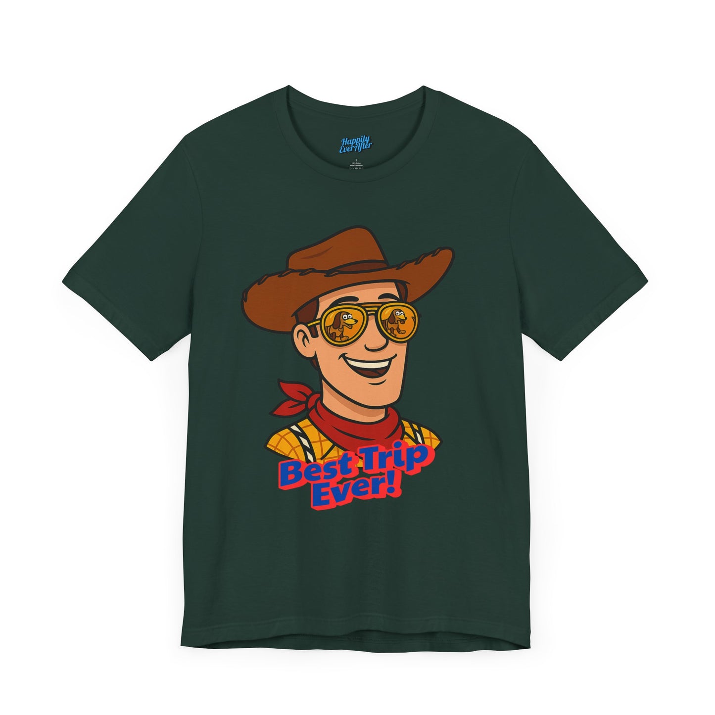Bella + Canvas Disney T-Shirt Woody Sunglasses Best Trip Ever Collection Disney Tee