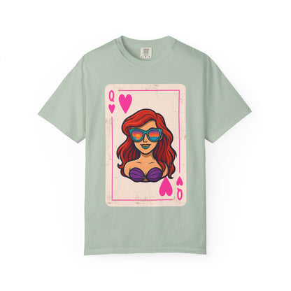 Ariel Queen of Hearts Vintage Playing Card Disney Tee