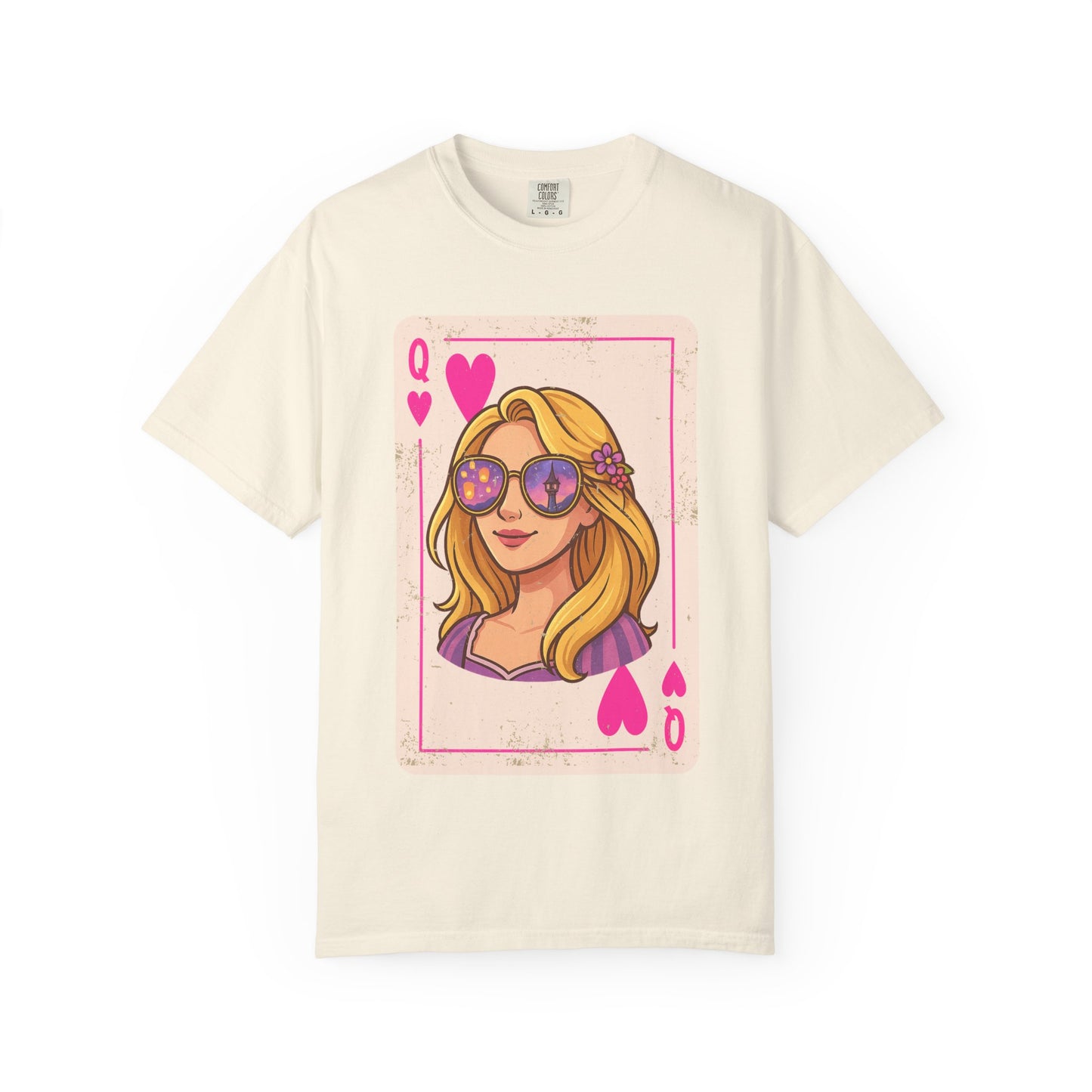 Rapunzel Queen of Hearts Vintage Playing Card Disney Tee
